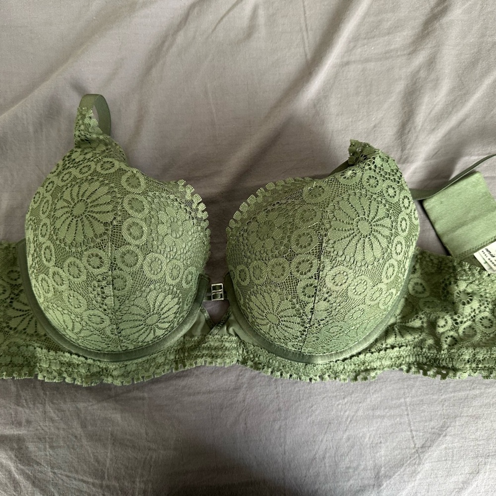 Aerie Lace Bra in Soft Green